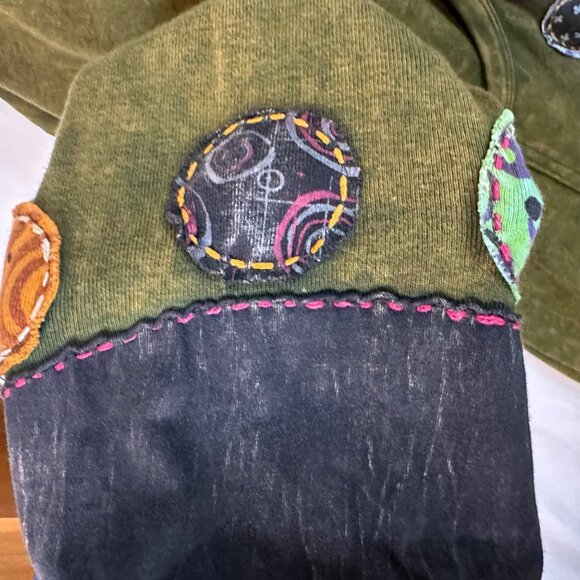 Rising International W Size XL Zip Tunic Hoodie Jacket Boho Hippie Ren Fair Art - Picture 7 of 13